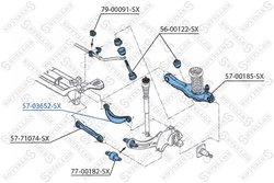 BRAT SUSPENSIE STELLOX 57-03652-SX - Compatibil cu FORD, MAZDA, VOLVO