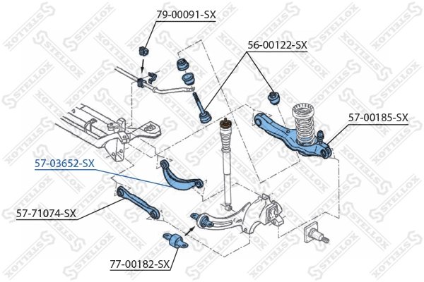 BRAT SUSPENSIE STELLOX 57-03652-SX - Compatibil cu FORD, MAZDA, VOLVO