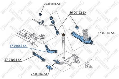BRAT SUSPENSIE STELLOX 57-03652-SX - Compatibil cu FORD, MAZDA, VOLVO