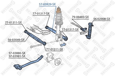 BRAT SUSPENSIE STELLOX 57-03929-SX - Compatibil cu ALFA ROMEO