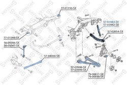BRAT SUSPENSIE STELLOX 57-03983-SX - Compatibil cu AUDI, PORSCHE, VW