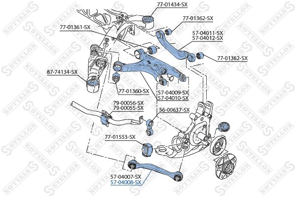 BRAT SUSPENSIE STELLOX 57-04008-SX - Compatibil cu AUDI
