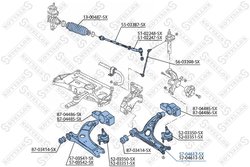 BRAT SUSPENSIE STELLOX 57-04612-SX - Compatibil cu AUDI, SEAT, SKODA, VW