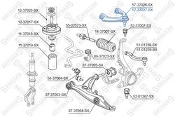 BRAT SUSPENSIE STELLOX 57-37027-SX - Compatibil cu HONDA