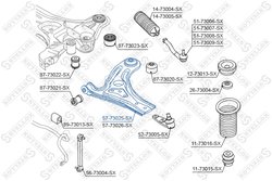BRAT SUSPENSIE STELLOX 57-73025-SX - Compatibil cu CHEVROLET, DAEWOO