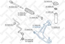 BRAT SUSPENSIE STELLOX 57-74075-SX - Compatibil cu NISSAN