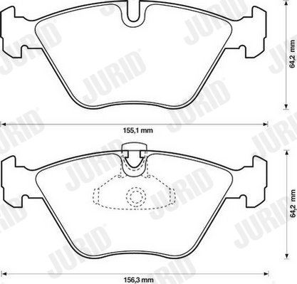 Set placute frana Jurid 571880JC