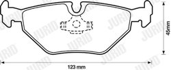 Set placute frana Jurid 571960JC