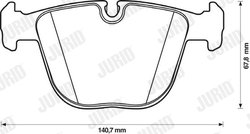 Set placute frana Jurid 571991JC