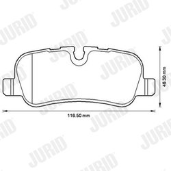 Set placute frana Jurid 572522JC