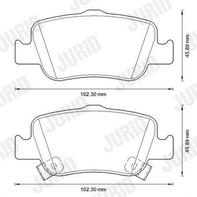 Set placute frana Jurid 572601JC