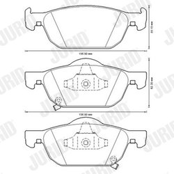 Set placute frana Jurid 572624JC