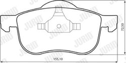 SET PLACUTE FRANA JURID 573003JC - Compatibil cu VOLVO