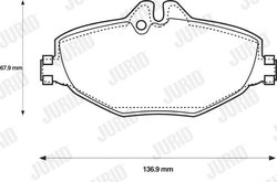 Set placute frana Jurid 573091JC