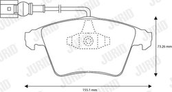 SET PLACUTE FRANA JURID 573159JC - Compatibil cu VW