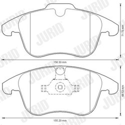 Set placute frana Jurid 573201JC