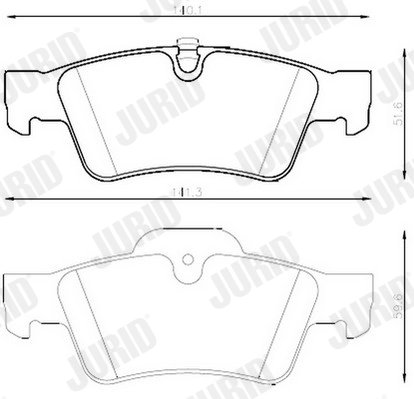SET PLACUTE FRANA JURID 573202JC - Compatibil cu MERCEDES-BENZ