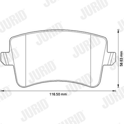 SET PLACUTE FRANA JURID 573259JC - Compatibil cu AUDI