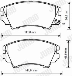 SET PLACUTE FRANA JURID 573270JC - Compatibil cu CHEVROLET, OPEL, SAAB, VAUXHALL