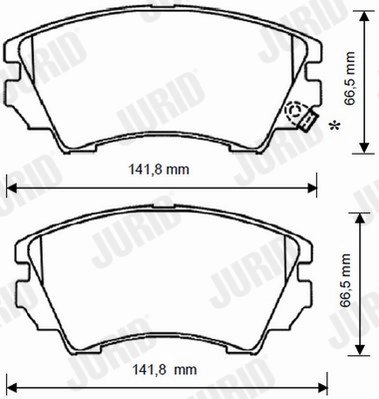 SET PLACUTE FRANA JURID 573270JC - Compatibil cu CHEVROLET, OPEL, SAAB, VAUXHALL