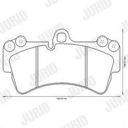 SET PLACUTE FRANA JURID 573282JC - Compatibil cu AUDI, PORSCHE, VW