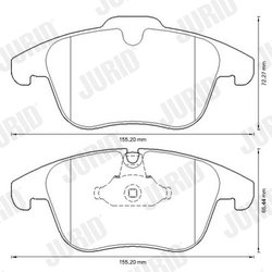 Set placute frana Jurid 573311JC