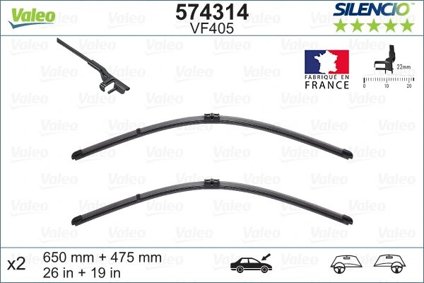 Lamela stergator Valeo 574314