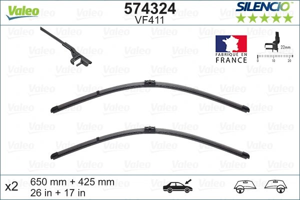 Lamela stergator Valeo 574324