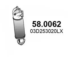 CATALIZATOR ASSO 58.0062 - Compatibil cu SEAT, SKODA, VW