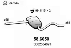 Toba esapament intermediara ASSO 58.6050