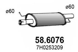 TOBA ESAPAMENT INTERMEDIARA ASSO 58.6076 - Compatibil cu MITSUBISHI, VW