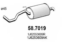 TOBA ESAPAMENT FINALA ASSO 58.7019 - Compatibil cu SEAT, VW