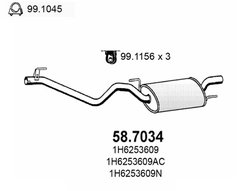TOBA ESAPAMENT FINALA ASSO 58.7034 - Compatibil cu VW