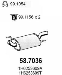 Toba esapament finala ASSO 58.7036