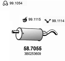 TOBA ESAPAMENT FINALA ASSO 58.7055 - Compatibil cu VW