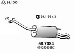 TOBA ESAPAMENT FINALA ASSO 58.7084 - Compatibil cu VW