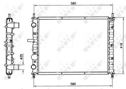 Radiator racire motor NRF 58017