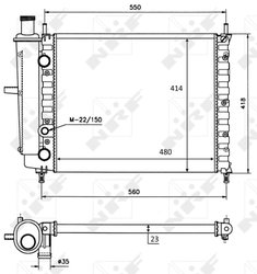Radiator racire motor NRF 58016