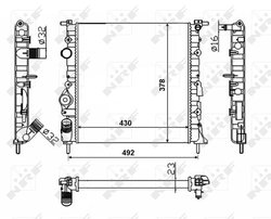RADIATOR RACIRE MOTOR NRF 58023 - Compatibil cu DACIA, NISSAN, RENAULT