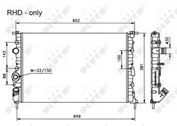 RADIATOR RACIRE MOTOR NRF 58025 - Compatibil cu RENAULT