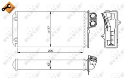 Schimbator caldura incalzire habitaclu NRF 58036