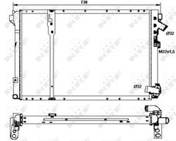 Radiator racire motor NRF 58060