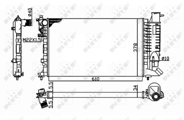 Radiator racire motor NRF 58092