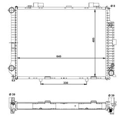 Radiator racire motor NRF 58098