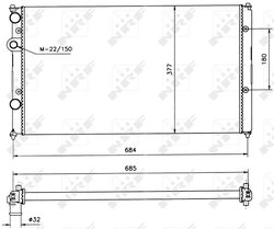 RADIATOR RACIRE MOTOR NRF 58093 - Compatibil cu SEAT, VW