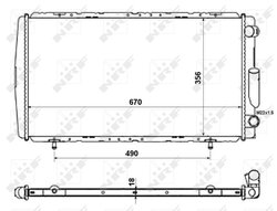 RADIATOR RACIRE MOTOR NRF 58111 - Compatibil cu RENAULT