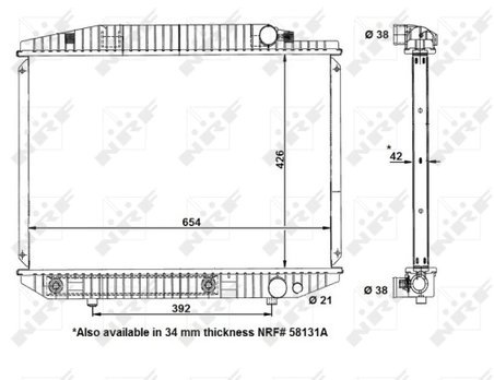 Radiator racire motor NRF 58131