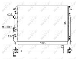 Radiator racire motor NRF 58175A