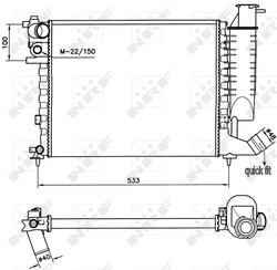 Radiator racire motor NRF 58184