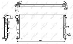 Radiator racire motor NRF 58185